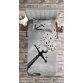 thumbnail image 3 of Ambesonne Anchor Quilted Bedspread Set 2 Pcs, Flying Seagulls Grey, Twin Size, Grey, 3 of 3