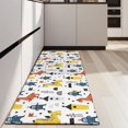 thumbnail image 4 of White Cartoon Dinosaurs Knights Pattern Kitchen Rug Mat,Kitchen Runner Rugs Non Skid Washable,Decorative Kitchen Floor Mats for Kitchen,Sink,Laundry,17"X47", 4 of 5