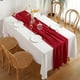 thumbnail image 2 of Heytea Camino de mesa de gasa rojo vino, mantel de 27 x 120 pulgadas de largo, mantel de boda transparente para banquetes de fiesta, mesa nupcial para el hogar, arcos, mesa para pa, 2 of 5