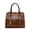 brown, variant on Genuine Leather Cowhide Women's Crocodile Embossed Tote Bag, Top Handle Crossbody Satchel Purse