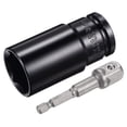 thumbnail image 1 of Unique Bargains Socket Accessory Set, 30mm Deep Socket 1/4' Hex Shank Impact Adapter with 1/2' Drive, 1 of 5