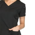 thumbnail image 3 of Dickies Jogger Scrubs For Women Set with V-Neck Top and Drawstring Jogger Scrub Pants, Black, Medium, 3 of 4