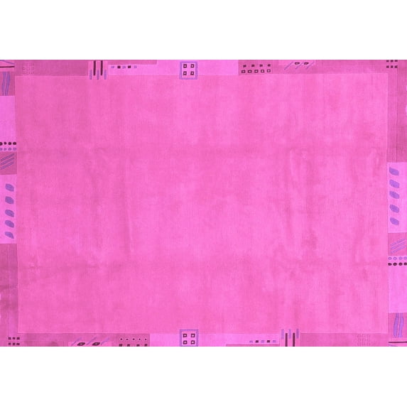 Ahgly Company Indoor Rectangle Abstract Purple Modern Area Rugs, 5' x 7'
