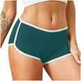thumbnail image 3 of Swuxness Women's High Waist Boxers Briefs, Women's Sport Underwear, Womens Solid Color Sports High Waist Comfortable Soft Four Corners Briefs Panties Green, S, 3 of 5
