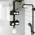 thumbnail image 1 of vidaXL Caddy de Douche Suspendu Noir Mat Brossé en Acier Inoxydable 304, 1 of 5
