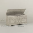 thumbnail image 3 of HOMCOM Storage Chest for Living Room, Storage Bench, 39.4"W, Grey, 3 of 10