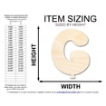 thumbnail image 2 of Unfinished Wood Balloon Letter G Shape 6" / 1/8", 2 of 3