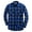 Blue, variant on Mens Flannel Plaid Shirts Regual Fit Casual Long Sleeve Button Down Fleece Shirts