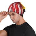 thumbnail image 3 of Xecao Eagle Head With American Flag Print Beanie Knitted Hat for Men Women, Winter Fashion Knit Cuffed Caps Unisex, 3 of 7