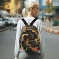 thumbnail image 7 of FORMRS Mini Backpack Purse for Women Travel Daypack Casual Shoulder Bag, Black Fish Pattern, 7 of 7