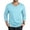 Sky Blue, variant on Mens Summer Tops Long Sleeve V Neck Breathable Lightweight Basic Layer Tee Shirts Solid Color