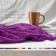 thumbnail image 6 of Exclusivo Mezcla Plush Fuzzy Large Fleece Throw Blanket (50" x 70", Purple)- Soft, Warm and Lightweight, 6 of 7