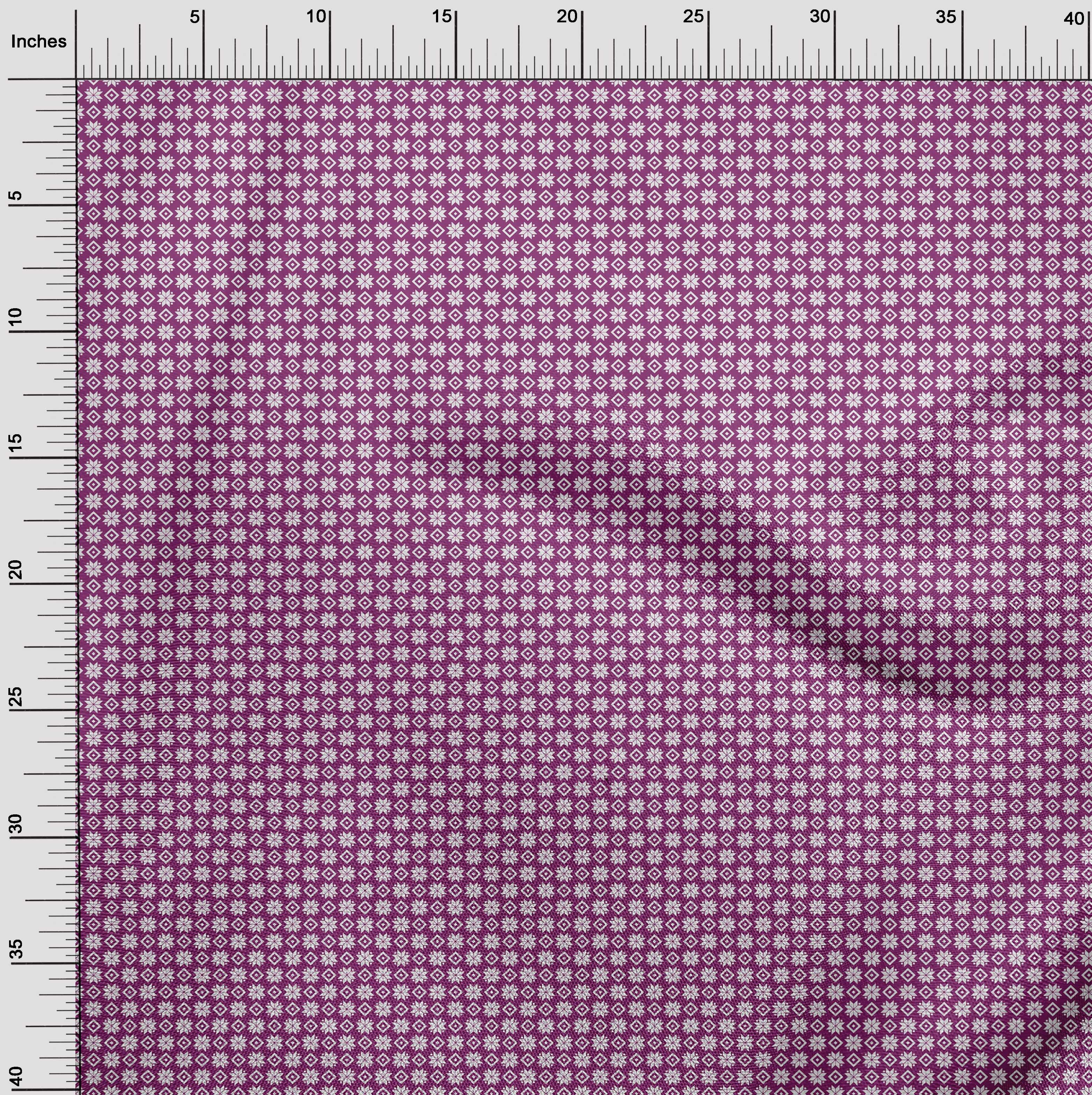 oneOone Polyester Spandex Purple Fabric Christmas Sewing Material Print Fabric By The Yard 56 Inch Wide
