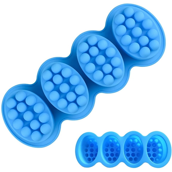 ACDANC 3D Silicone Massage Bar Soap Molds,Handmade Soap Molds for Soap Making - Rectangle