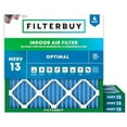 thumbnail image 5 of Filterbuy 17x17x1 Air Filter MERV 13 Optimal Defense (4-Pack), Pleated HVAC AC Furnace Air Filters Replacement (Actual Size: 17.00 x 17.00 x 0.75 Inches), 5 of 6