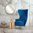 thumbnail image 6 of TOV Furniture Julia Navy Wingback Chair, 6 of 12