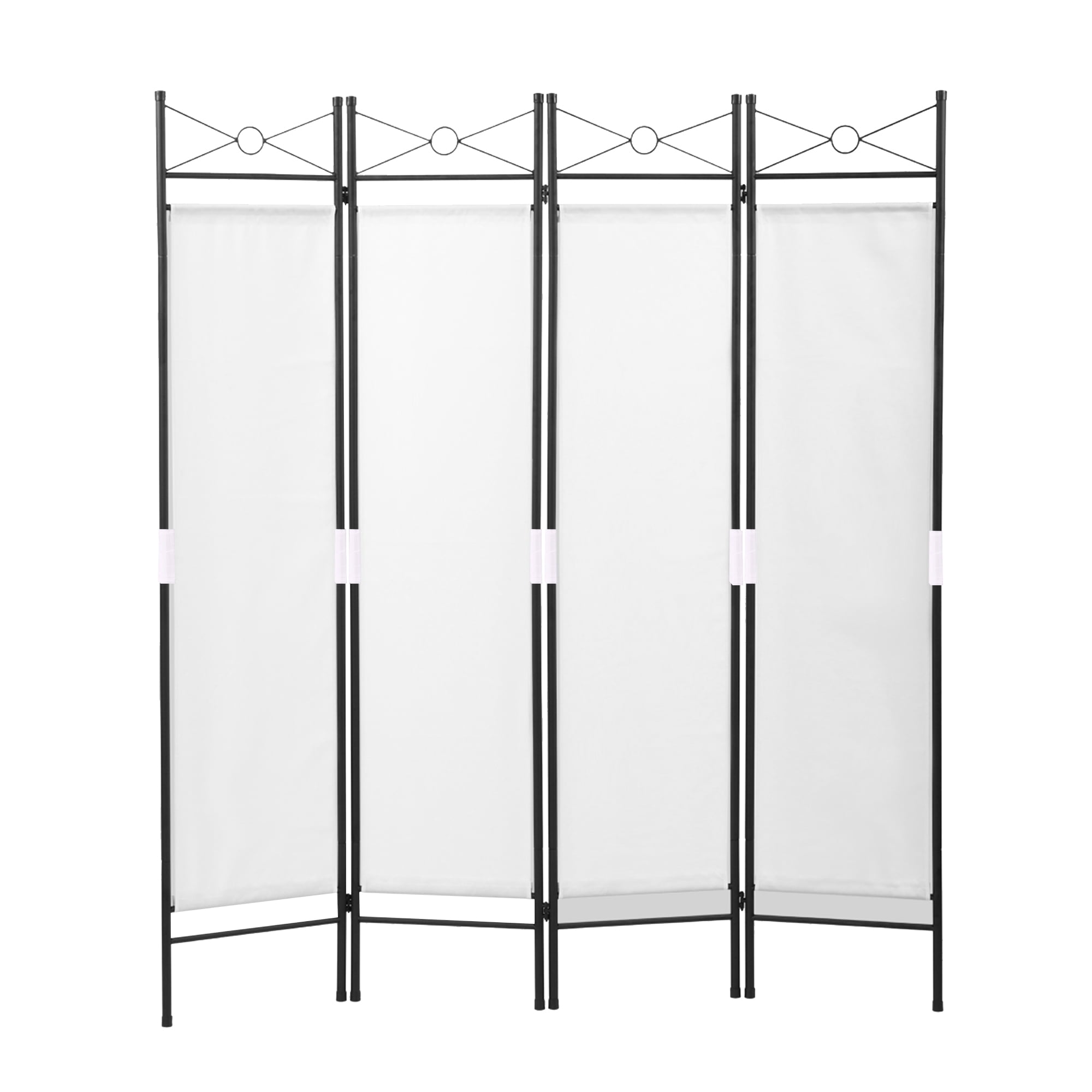 ROOM DIVIDER Privacy Screen 4 Panel Folding Partition Home Office Decor White 