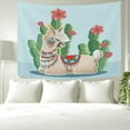 thumbnail image 3 of Coolnut Tapestry Wall Hanging Funny Alpaca Llama Cactus Tapestry Polyester Tapestry Bright Wall Art Wall Blanket Wall Decor for Bedroom Living Room Dorm Decor（80 x 60 inch） Home Decor Gifts, 3 of 7