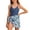 Blue, variant on Girls Swimsuit Size 7 Rash Guard Bikini Set Adjustable Straps Tankini 3 Piece Tropical Floral Girls Bathing Suit size 6