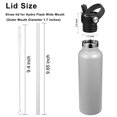 thumbnail image 2 of Tapa Pajita p/ Hydro Flask Boca Estándar, Tapa c/ Pajitas Ajustable a Hydroflask Boca Estándar, 2 of 3