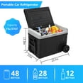 thumbnail image 2 of Portable Freezer,Car Refrigerator,37 Quart(35L) Fast Cooling Car Fridge -4℉~68℉,Electric Cooler,Car Cooler,12/24V DC Cable & 110/240V AC, Portable Refrigerator for Camping,Truck,RV,Travel,Fishing, 2 of 9