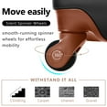 thumbnail image 2 of 4-Piece Luggage Set, ABS Durable Suitcases with 360° Spinner Wheels & Expandable Travel Bag, TSA Lock, Black & Brown, 2 of 9