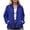 Blue #25, variant on Waterproof Rain Jacket Women No Hood Zip Up Windbreaker Outdoor Coat Hiking Travel Lightweight Jacket, L