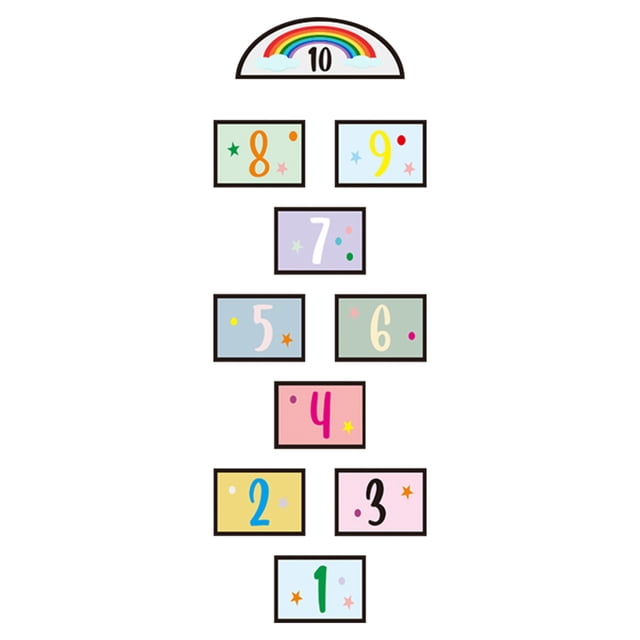 Digital Jumping Lattice Children's Game Preschool Education Stickers