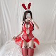 thumbnail image 1 of Ropa interior sexy roja uniforme tentación día de Año Nuevo alce peluche sexy Siaman Nets traje, 1 of 6