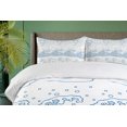 thumbnail image 4 of Ambesonne Nautical Duvet Cover Sets, Japanese Kanagawa Wave, 2-Queen, Blue and White, 4 of 6
