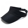 thumbnail image 1 of 2 Pieces Athletic Mesh Visor Sun Visor Adjustable Sun Sports Visor for Men Women Daily Running Outdoor Sports, 1 of 7