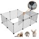 thumbnail image 4 of Parque de juegos plegable para mascotas, cerca de hierro, caseta para cachorros, casa para ejercicios, entrenamiento, espacio para cachorros, gatitos, perros, suministros para conejos, conejillos de, 4 of 5