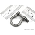 thumbnail image 2 of 4pcs Shackle Screw Rings D-Ring D Type Screw Pin Joint Connect for Key Chain Key Fob Bracelet Parocord Leather Craft (10mm (3/8"), Silver), 2 of 4