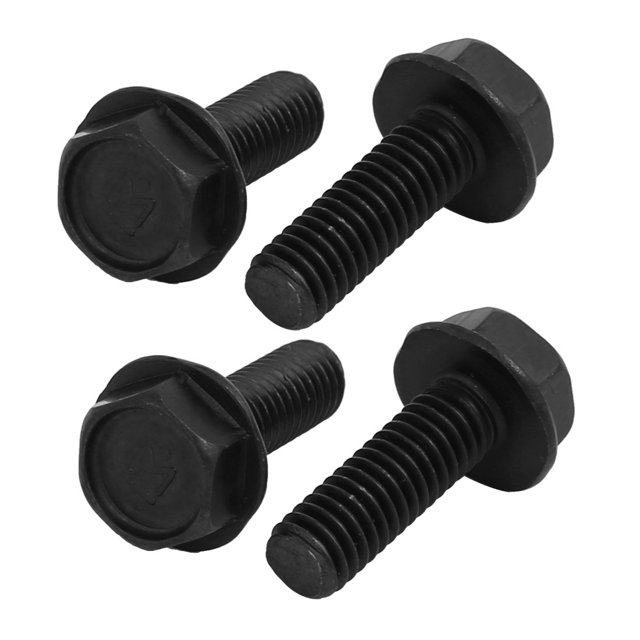 Unique Bargains M6x17mm Metallic Left Hand Thread Screw Black for Cutting Machine (4-pack)