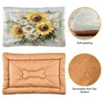 thumbnail image 3 of Qxltty Sunflowers and Daisies Ped Pad Wear-resistant and Hard to Bite Through Sleeping Pad for Small Medium Large Dogs Winter Pet Bed 36×24in, 3 of 6