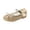 Gold, variant on Otqutp Kids Girls Casual Shoes Casual Side Hollow Buckle Flat High Heel Roman Shoes Summer Sandals Fashion Dance Sandals
