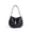black, variant on Genuine Cowhide Women Saddle Bag, Adjustable Crossbody Shoulder Bag, Pebbled Leather