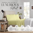 thumbnail image 2 of Pc Premium Queen Sheet Set ( Flat Fitted & Pillow Cases) Cotton Thread Count Cool Crisp & Breathable Queen Bed Sheet Set Deep Pocket Percale Sheets Light, 2 of 9