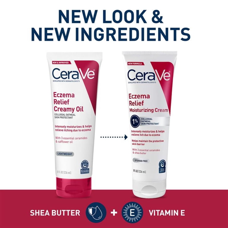 CeraVe Eczema Relief Moisturizing Cream, 8 fl oz photo 2