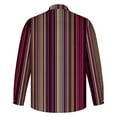 thumbnail image 4 of Mens Long Sleeve Tee Shirts Casual Clearance Shirts Slim Striped Print Long Sleeve Shirt, 4 of 5