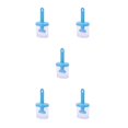 thumbnail image 2 of facefd 1/2/3/5 Brosse à Huile en Plastique Bouteille Barbecue Brosse avec Couvercle de Protection Résistant à la Chaleur Bleu 5PCS, 2 of 6