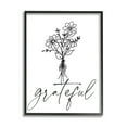 thumbnail image 2 of Stupell Industries Grateful Casual Script Calligraphy Floral Daisies Bouquet Graphic Art White Framed Art Print Wall Art, Design by Lettered and Lined, 2 of 5