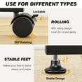 thumbnail image 6 of RTVR Floor Mobile TV Stand with Wheels for 13-50 inch Screens, Rolling TV Cart Stand with Mount, Portable Tilt Black, 6 of 9