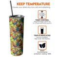thumbnail image 6 of 20oz Green Chicken Farm Pattern Skinny Tumblers Stainless Steel Tumbler with Lid and Straw,Vacuum Insulated Double Wall Travel Tumbler Cups with Cleaning Brush for Coffee,Tea, 6 of 6