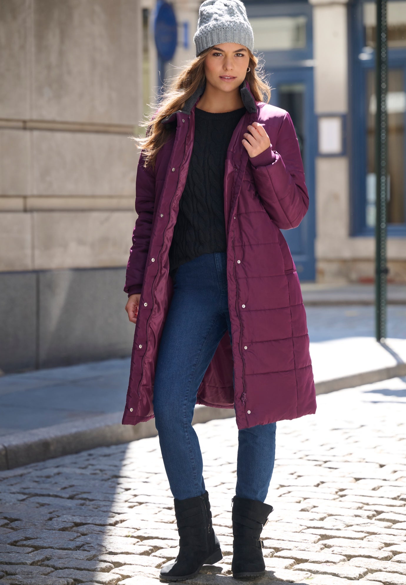 Roaman's Women's Plus Size Knee-Length Puffer Coat photo 6