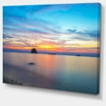 thumbnail image 2 of Designart Coucher de Soleil Calme Bleuté et Rivage - Grande Toile Murale Rivage, 2 of 4