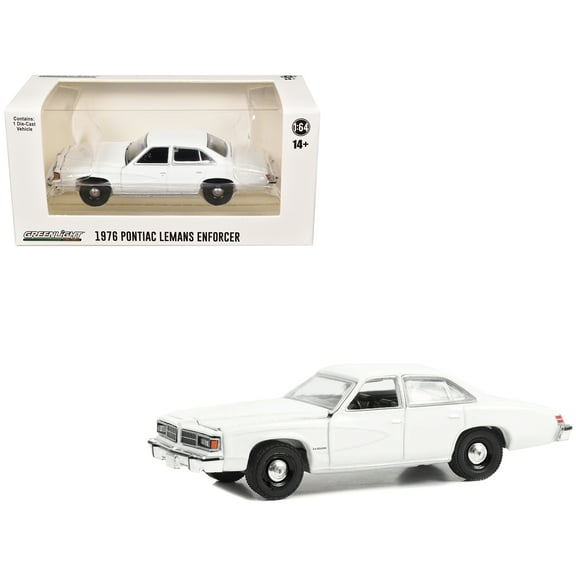 1976-77 Pontiac LeMans Enforcer White "Hot Pursuit - Hobby Exclusive" Series 1/64 Diecast Model Car by Greenlight