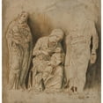 thumbnail image 3 of Follower of Andrea Mantegna 15x15 Black Modern Framed Museum Art Print Titled - The Holy Family with Saint Elizabeth and the Infant John the Baptist (Early 16th Century), 3 of 5