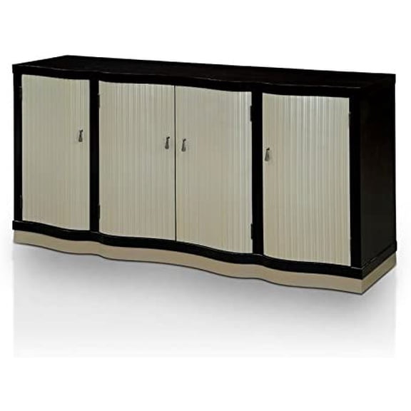 Furniture of America Gudrun Transitional Wood Two-Tone Buffet in Espresso