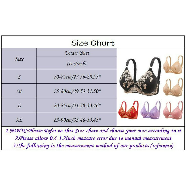 Cup Bra Size Chart In CM & Inches